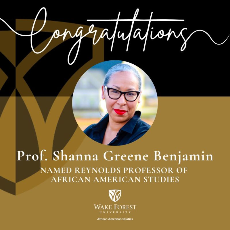 Image for the Tweet beginning: @WFUAfAmStudies is pleased to announce